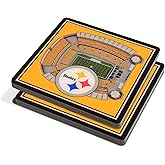 YouTheFan NFL Pittsburgh Steelers 3D StadiumViews Coasters , 4" x 4"