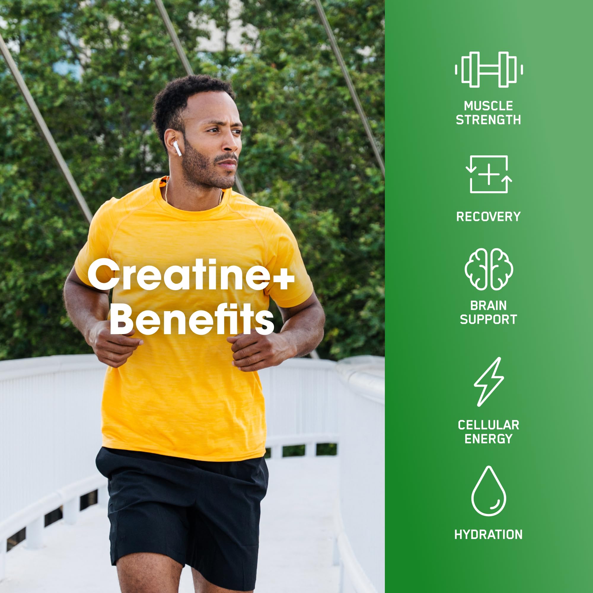 Optimum Nutrition Creatine Monohydrate Plus Powder, Orange Passionfruit Flavored Creatine Performance Blend With Electrolytes for Hydration, Added Vitamins, 40 Servings, 360 Grams (Packaging May Vary)