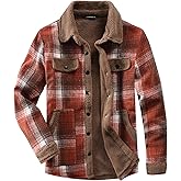 Fozexi Women's Sherpa Lined Jackets Sherpa Turn-Down Collar Warm Winter Fleece Flannel Jacket for Women Trendy