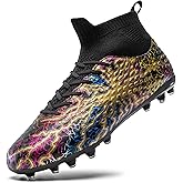 ZEUBNXS Soccer Cleats Mens - Lightweight High Tops Lace Up Football Shoes Professional Athletic Unisex Soccer Shoes Youth Training Sneakers