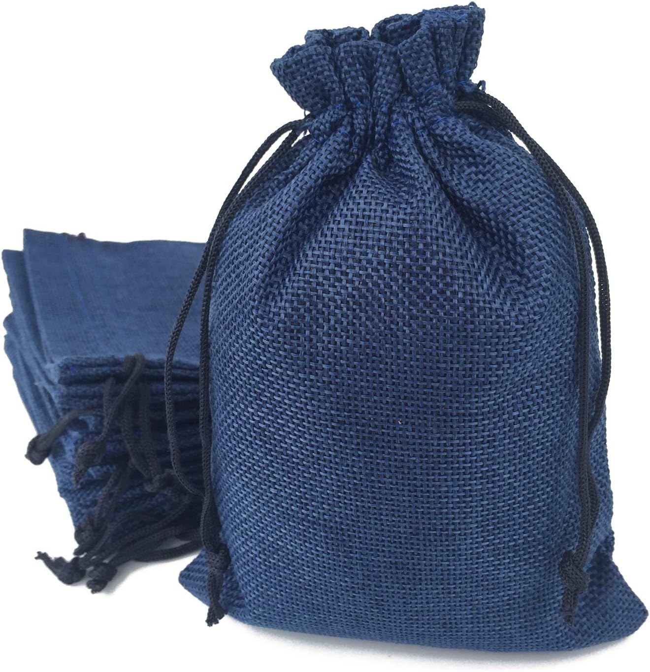 50PCS Burlap Bags with Drawstring Gift Jute bags Included Cotton Lining