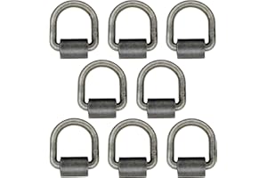 WORLDPAC (Pack of 8) 1/2-inch, 4,000lbs Working Load Limit Capacity Weld-on Flip D-Ring Anchor