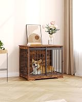 Hzuaneri Dog Crate Furniture 81 cm Double Door Barn Door Rustic Brown DFC83601B view 8