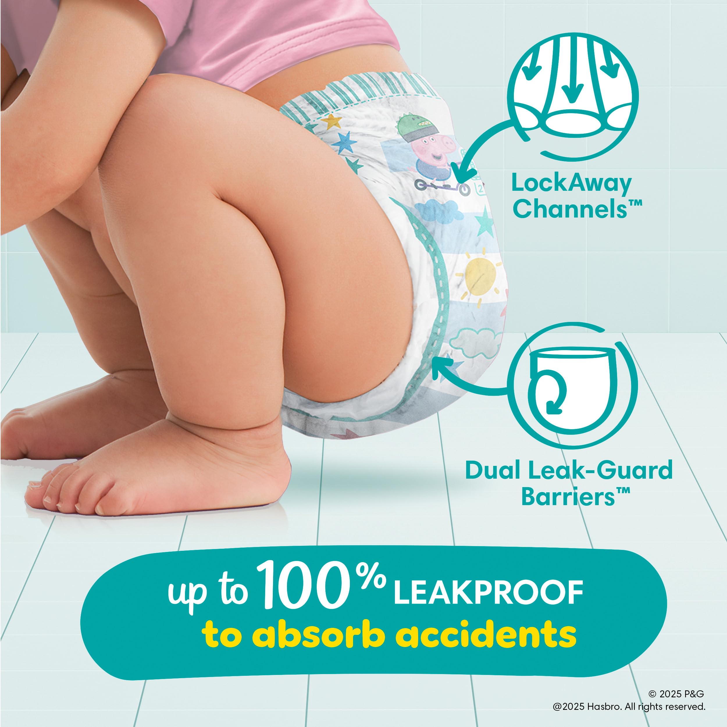 Pampers Training Pants - Easy Ups Girls & Boys - Size 5T-6T, 84 Count, Peppa Pig Potty Underwear (Packaging May Vary)