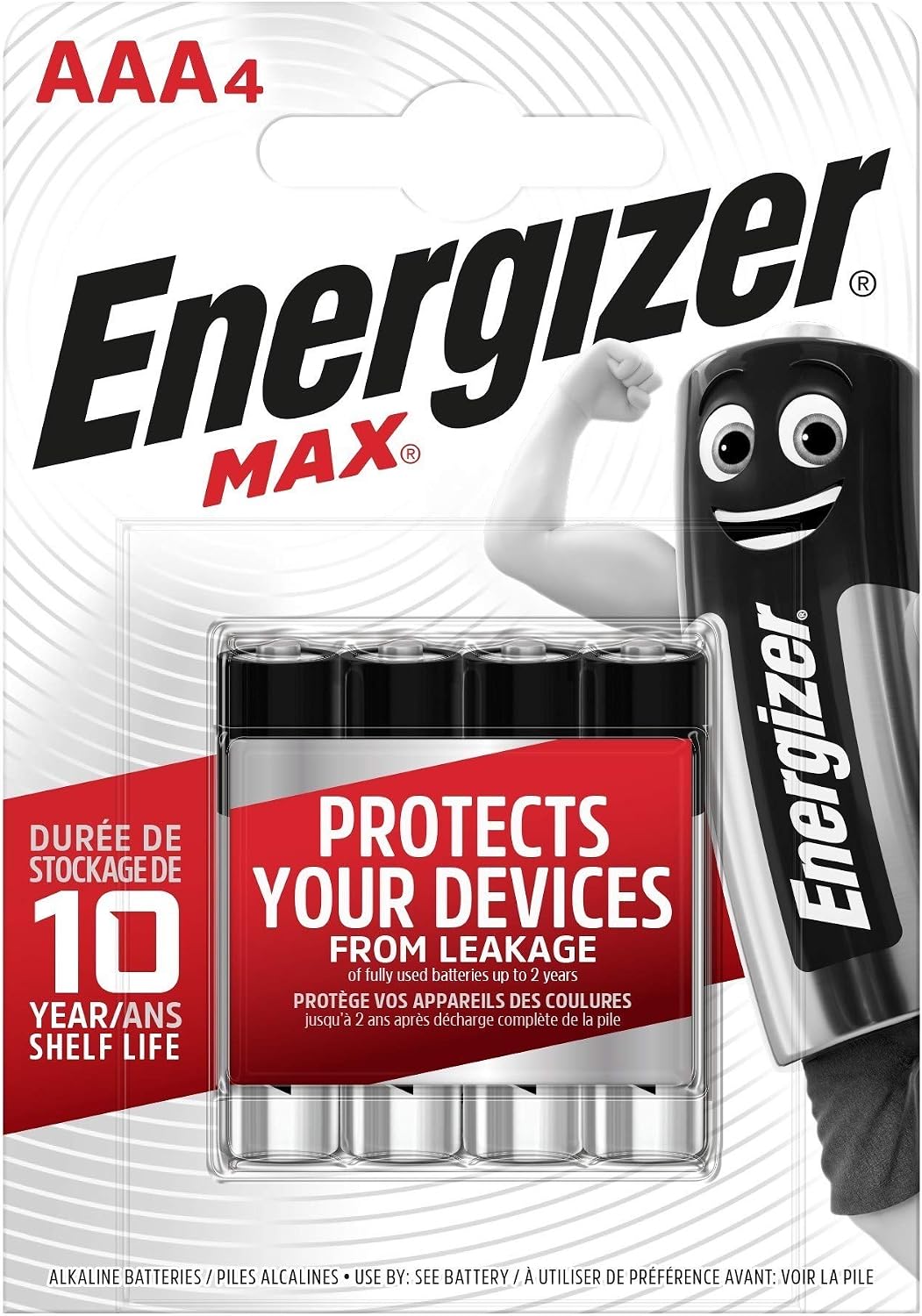Energizer Max Alkaline AAA Batteries, Pack of 4, Model specific