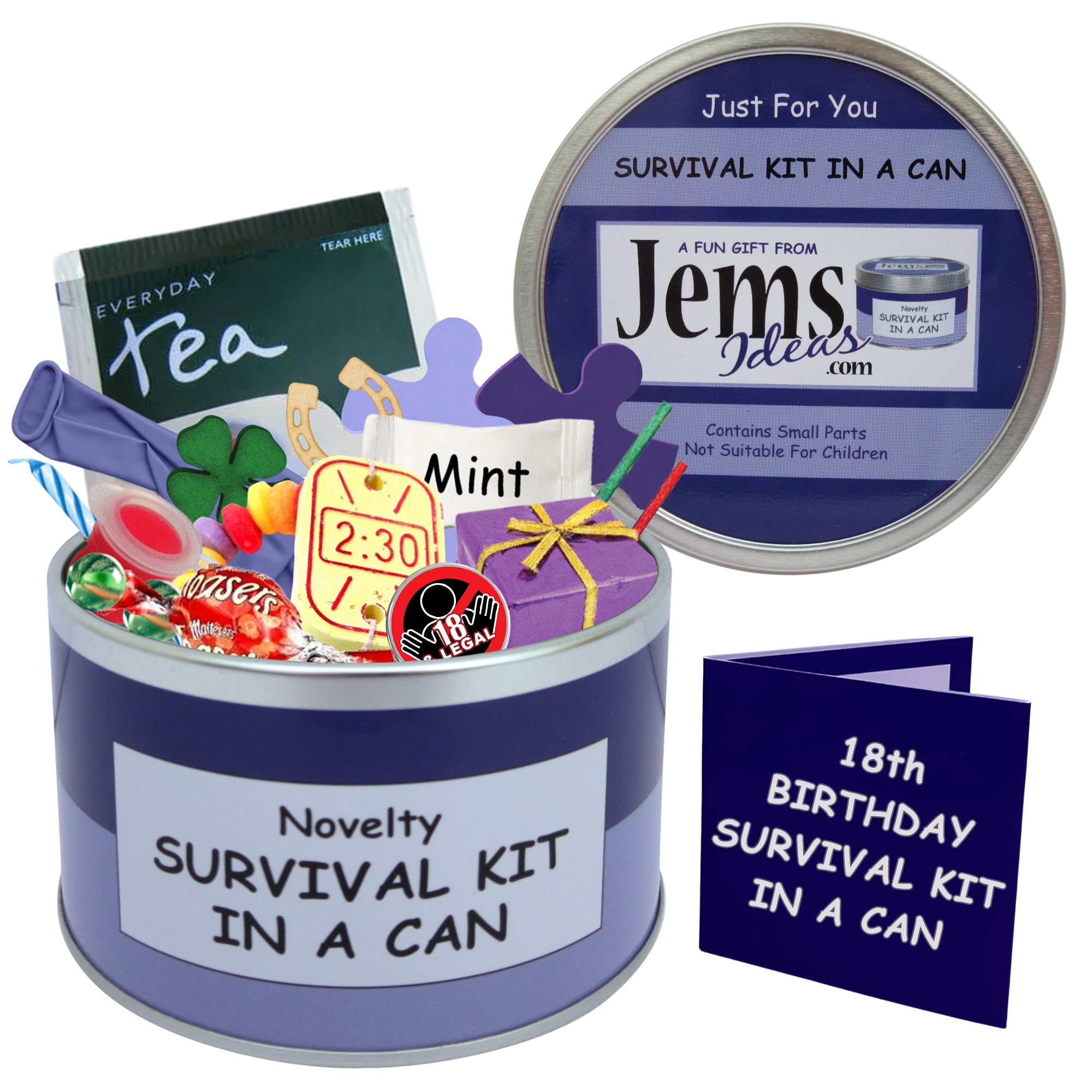 18th Birthday Survival Kit. Novelty 18th Birthday Gift For Him Her - Fun Present Boys or Girls (Purple/Lilac)