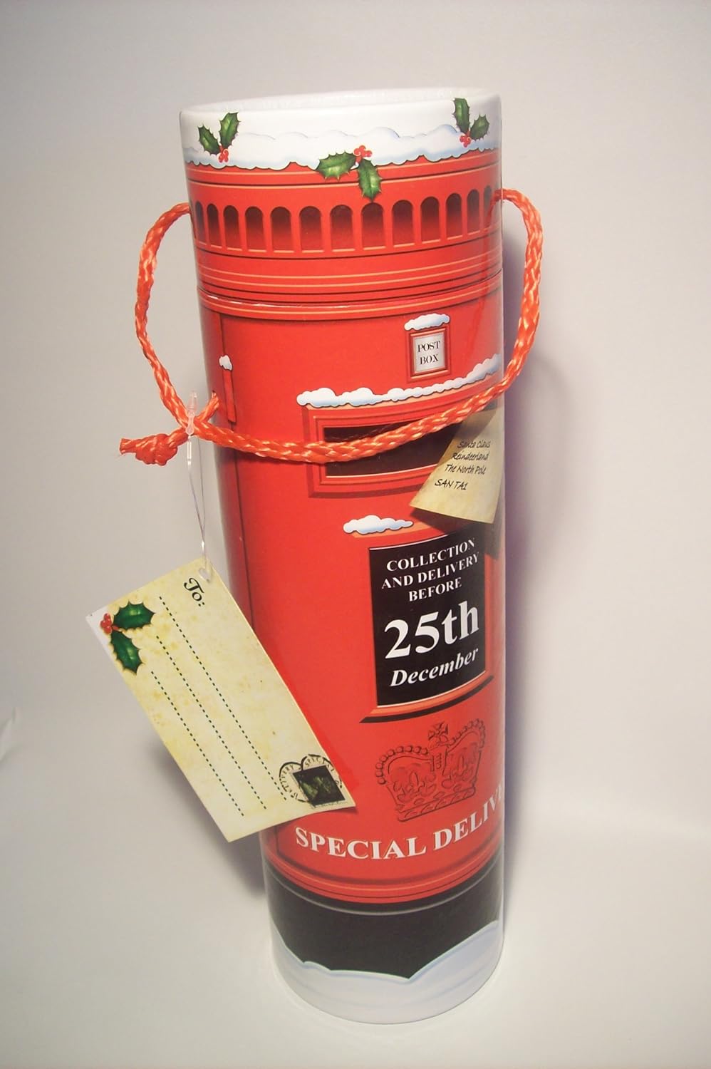 Luxury Post Box bottle wine gift tube holder * christmas super holder