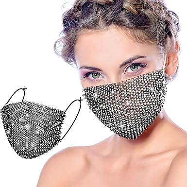 30+ Rhinestone Face Masks On Amazon Gif