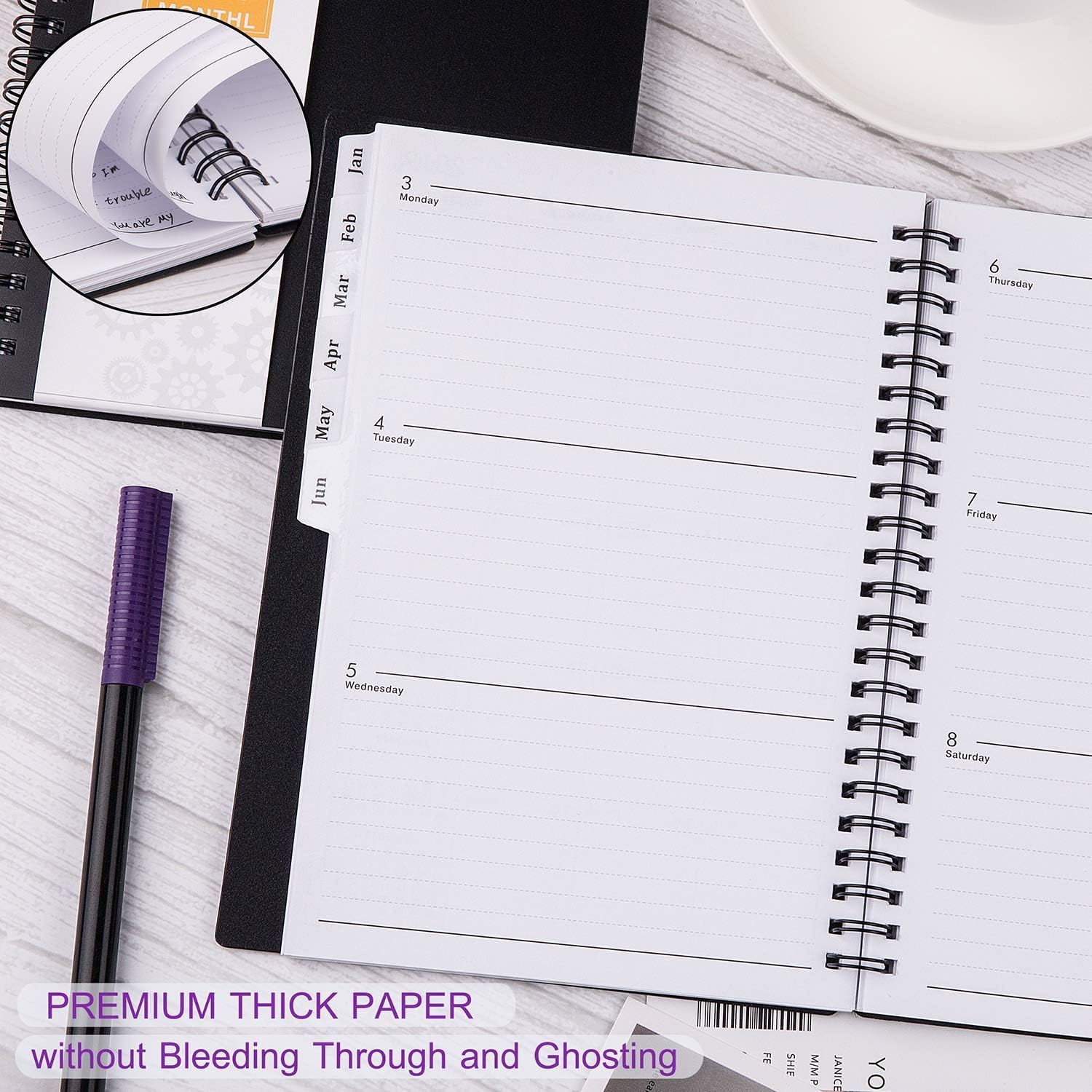 2021 Planner - Weekly & Monthly Planner with Flexible Cover, Jan.- Dec, Strong Twin - Wire Binding, Round Corner,Improving Your Time Management Skill: Office Products
