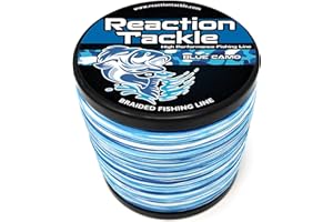 Reaction Tackle Braided Fishing Line - Pro Grade Power Performance for Saltwater or Freshwater Fish - Colored Fishing Line Braid for Extra Visibility