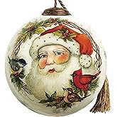 Inner Beauty Winter Forest Santa Wreath Hanging Ornament, Christmas