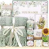 Get Well Soon Gift Baskets for Women, Self Care Gifts for Women Birthday Spa Care Package, Sunflower After Surgery Thinking of You Sympathy Gift Set Inspirational Valentines Day Gifts for Her Mom Wife