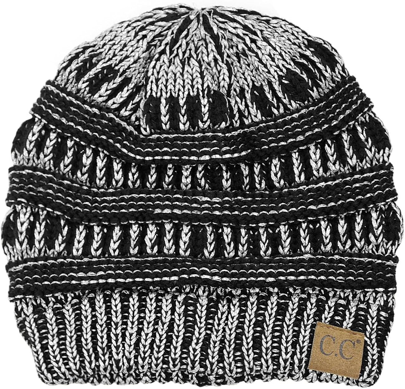 Trendy Warm Chunky Soft Stretch Cable Knit Beanie Skully, Black at  Women’s Clothing store