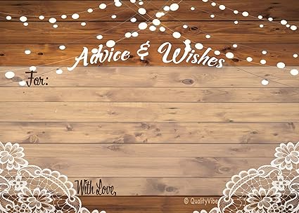 Amazon Com 50 Rustic Advice And Wishes Cards For Mr Mrs