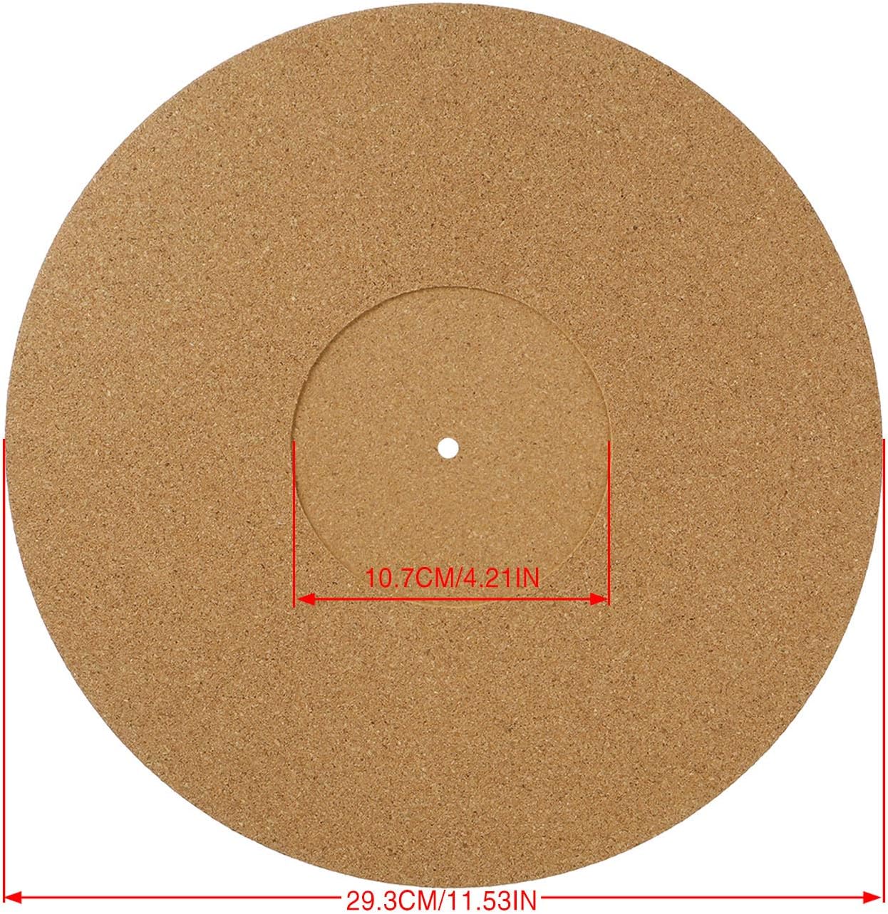 AKlamater Cork Turntable Mat, 3 Pcs Slip Turntable Mats Recessed Record