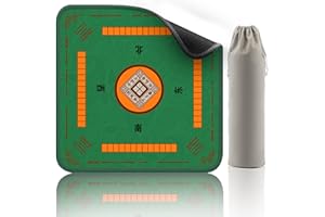 2F22E Mahjong Mat, Noise Reduction Non-Slip Mahjong Mat for Table, 32.4 * 32.4 Inch Mahjong Table Mat for Poker, Board Games Table Mat, Card Games, Tile Games, Dominoes（Green）