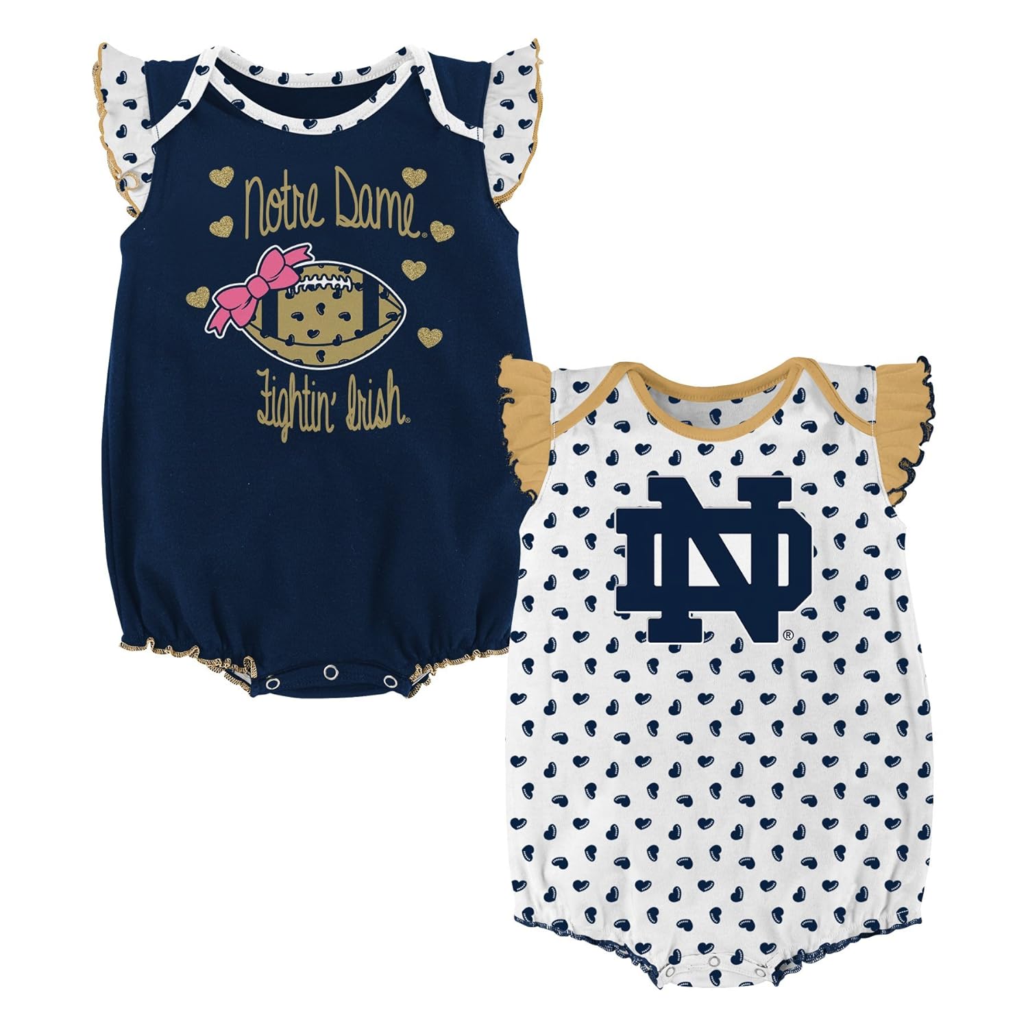 NCAA by Outerstuff NCAA boys Heart Fan 2 Piece Onesie Set