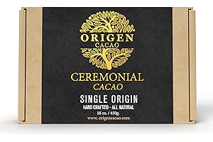 ORIGEN CACAO Origen 100% Pure Ceremonial Cacao | 16 Oz Ceremonial Grade Cacao - Block Form | Sugar Free- Anti Oxidant SuperFood | Ancient Indigenous Drink from the Arhuaco Tribe | Cacao Ceremonies