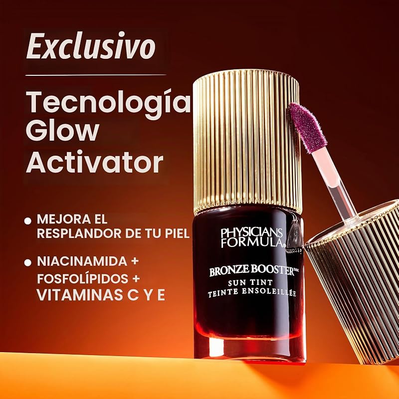 , Bronze Booster Cheek and Lip Stain, Bronceador con Niacinamida, Fosfolípidos y Vitaminas C y E, Larga Duración, Tono Natural y Luminoso, Bronze Tint