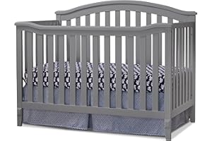 SORELLE FURNITURE Berkley Crib, Classic 4-in-1 Convertible Crib, Made of Wood, Non-Toxic Finish, Wooden Baby Bed, Toddler Bed, Child’s Daybed and Full-Size Bed, Nursery Furniture - Espresso
