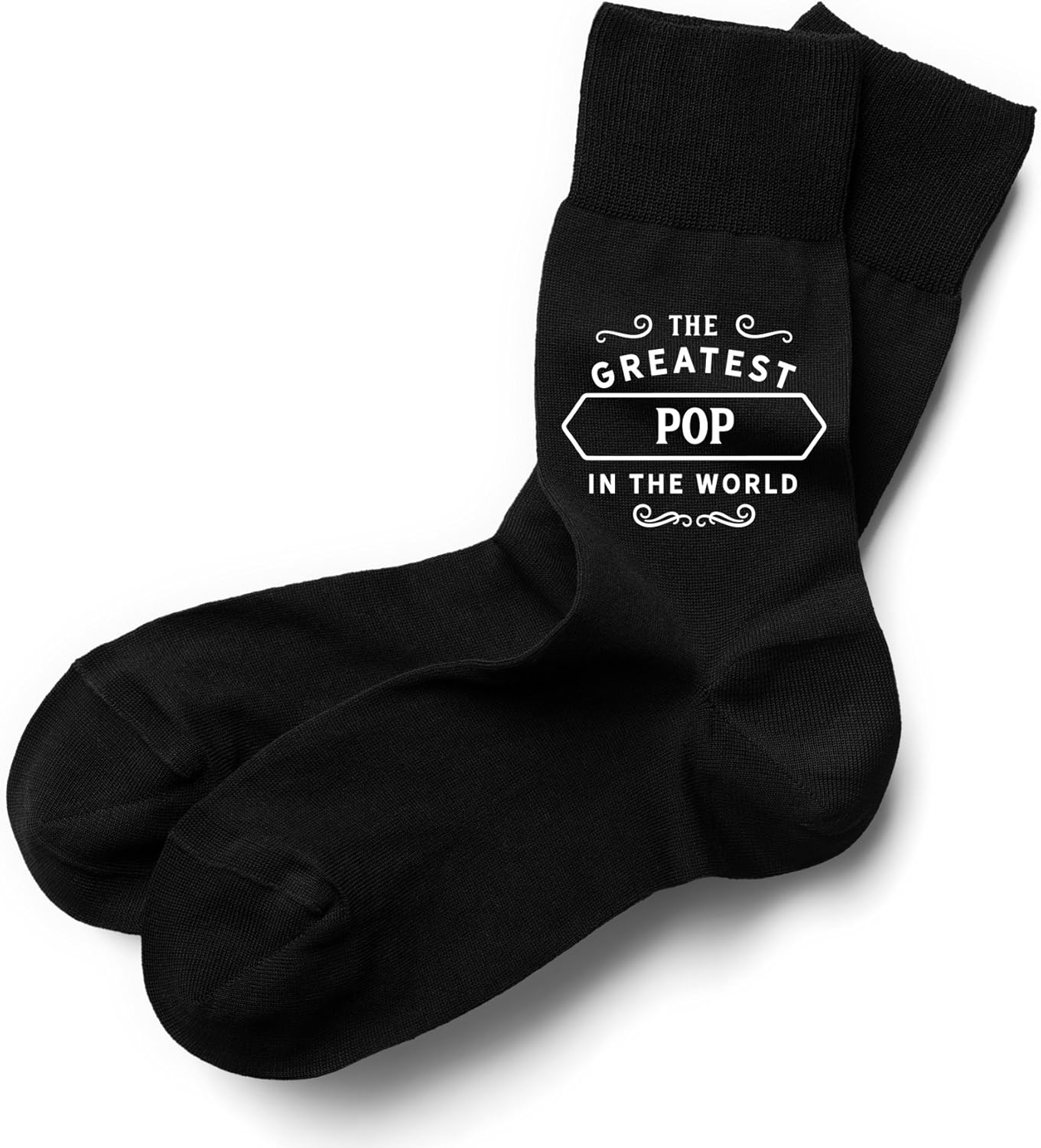 D Design Invent Print! Pop Black Socks Birthday Gift Present for Men Father's Day Size 6-11