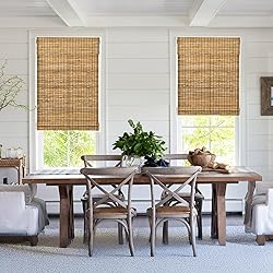 LazBlinds No Tools No Drill Cordless Bamboo Roman