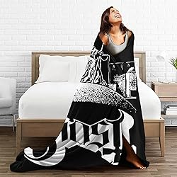 Slfkrog Ghost Flannel Throw Blanket for Couch and