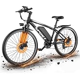 Fweork Electric Bike, Folding E-Bike 26" Tire with 45 Miles &amp; 25Mph Speed 1500W Peak Motor, 48V 10.4Ah Battery, 1-7-Speed and Front Fork Suspension, Aluminum Alloy Frame, Dual Brake, Rear Rack