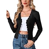 Yesfashion Women's Knit Cardigan Long Sleeve V-Neck Slim Fit Open Front Lightweight Shrugs Sweater Coat
