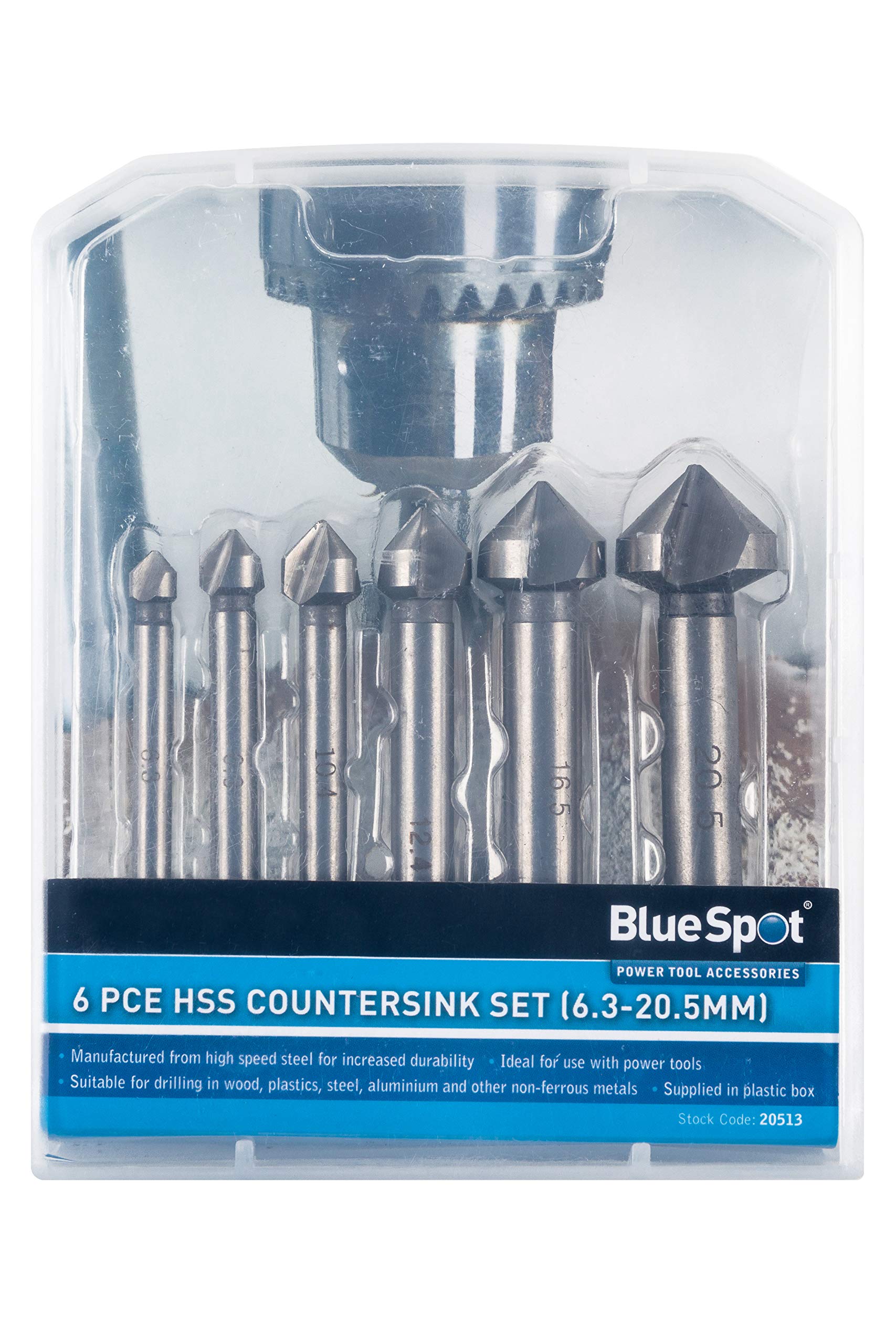Blue Spot Tools 20513 HSS Countersink Set (6.3-20.5mm)