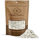 KIDU PANTRY Chocolate Melting Wafers Bulk Bag Perfect For Dipping, Deserts, Baking And More (Super White, 1 Pound)