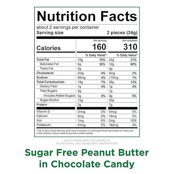 RUSSELL STOVER SUGAR FREE PEANUT BUTTER CHOCOLATE CANDY, 2.4 OZ. BAG (PACK OF 10)