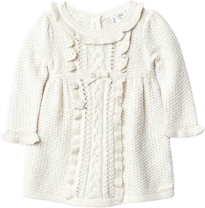 Janie and Jack Baby Girl's Sweater Dress (Infant) Ivory 18