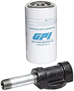 GPI Particulate Fuel Filter Kit, 18 GPM (67 LPM), 10 Micron, 0.75-Inch Cast Iron Adapter, 0.75x4-Inch Pipe Nipple (GPI Genuine Accessory 133527-01)