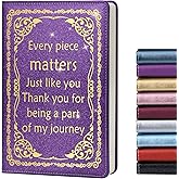 LBWCER Thank You Gifts,Notebooks for Work,200 Pages, A5 Hardcover Leather Journals for Writing,School,Travel,Business,Work,Home (Every piece Purple)