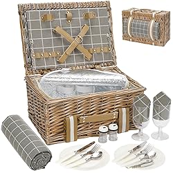 Wicker Picnic Basket for 2 - Willow Basket with