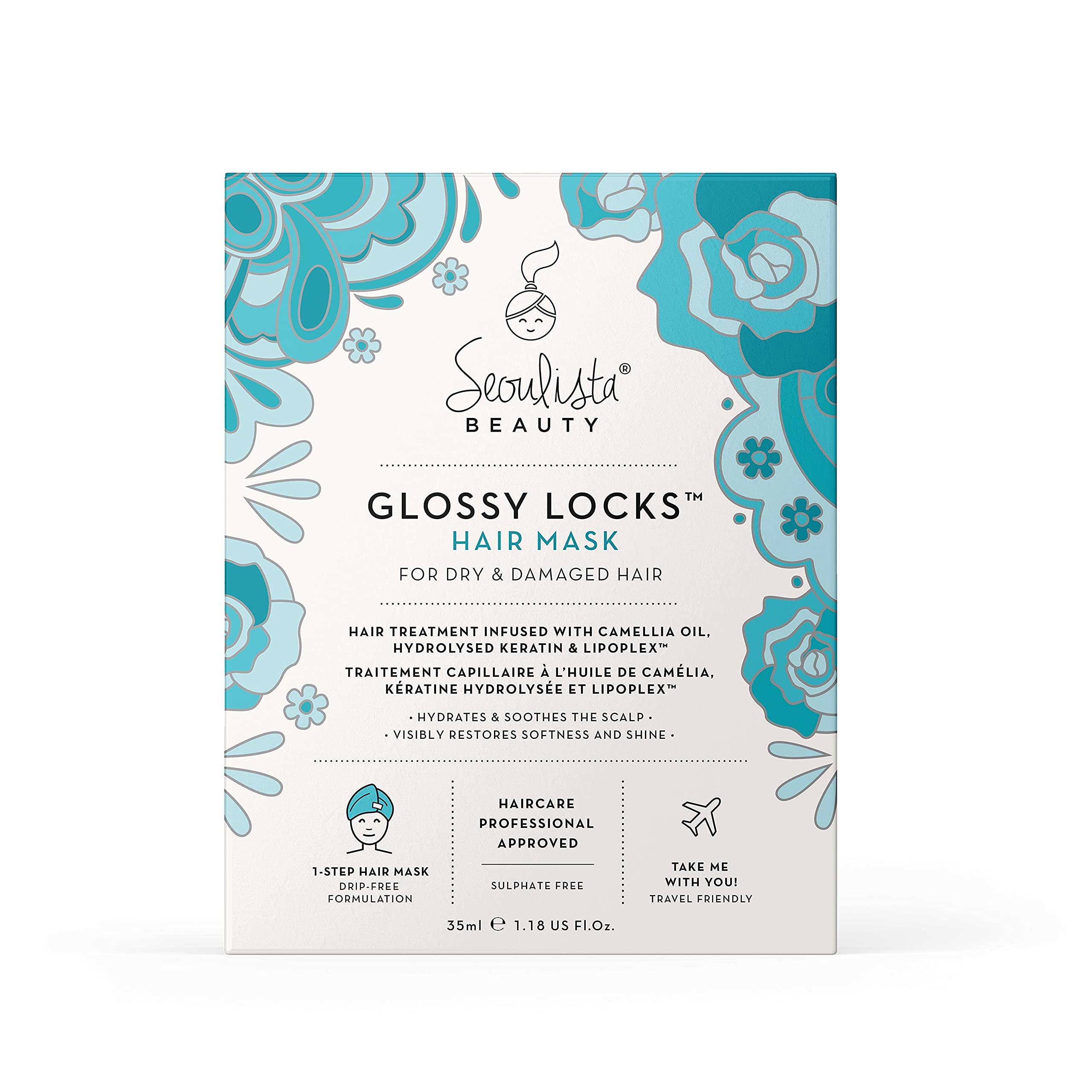 Seoulista Beauty Glossy Locks Hair Mask | Nourish your hair and scalp | Approved by hair care professionals | Restoring damaged hair back |