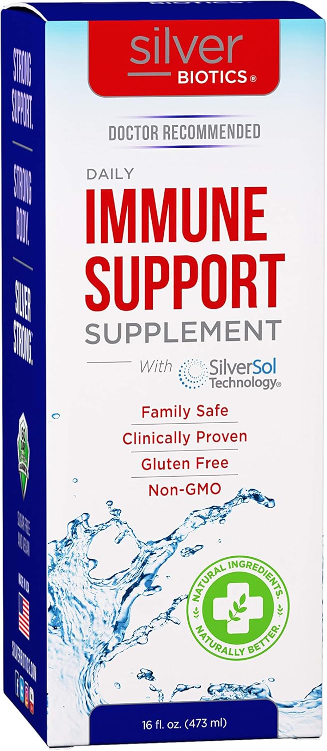 American Biotech Labs - Silver Biotics - Daily Immune Support Supplement with SilverSol Technology - 16 fl. oz.: Health & Personal Care