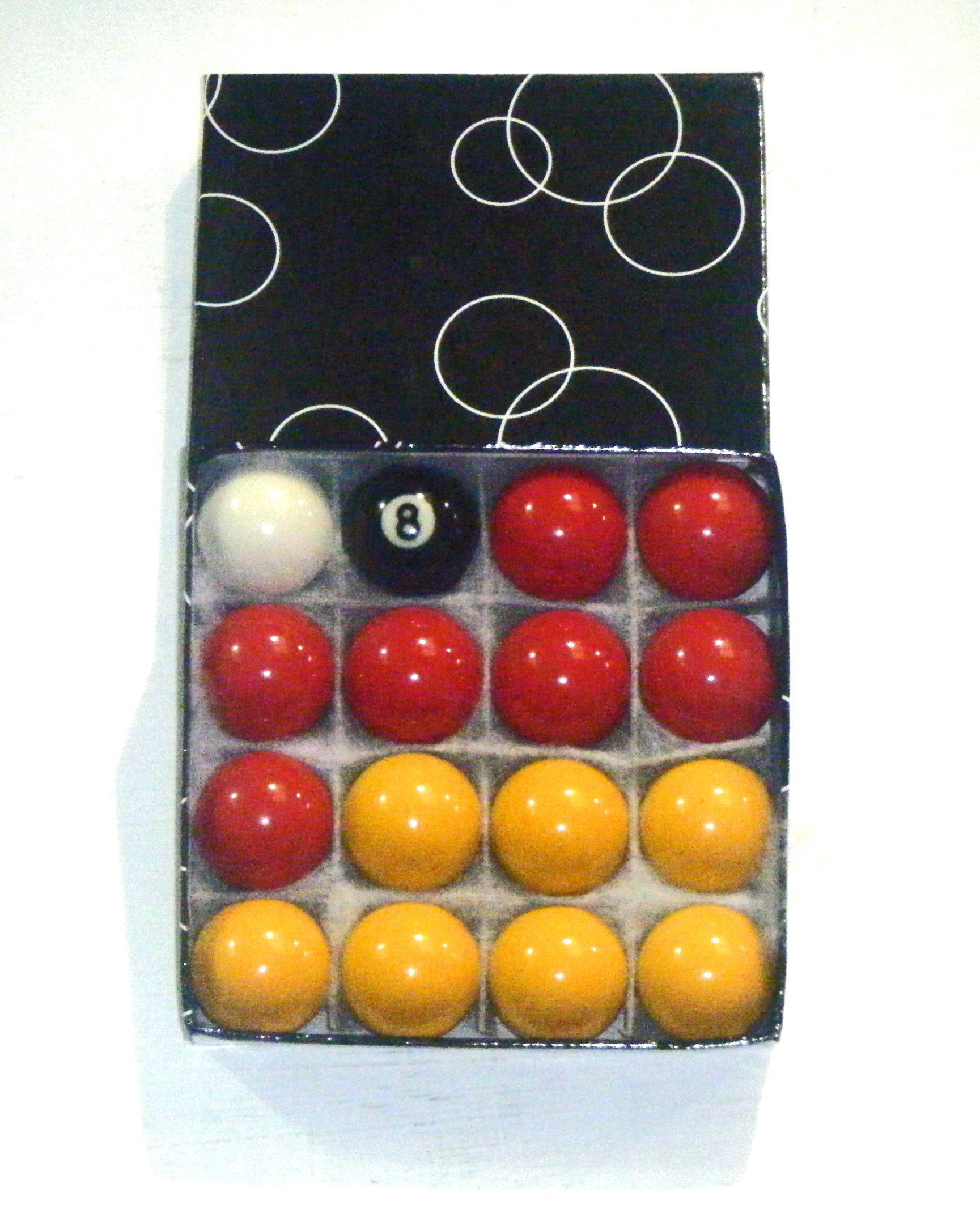 SGL REDS & YELLOWS 1 1/2" POOL BALLS**