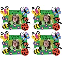 Happy Holidays Magnetic Picture Frame Craft Kit - Make 12 Personalized Photo Frames For Gifts & Stocking Stuffers