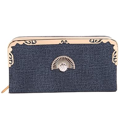 Fiona Trends Womens Blue Faux Leather Clutch(FT14-blue)