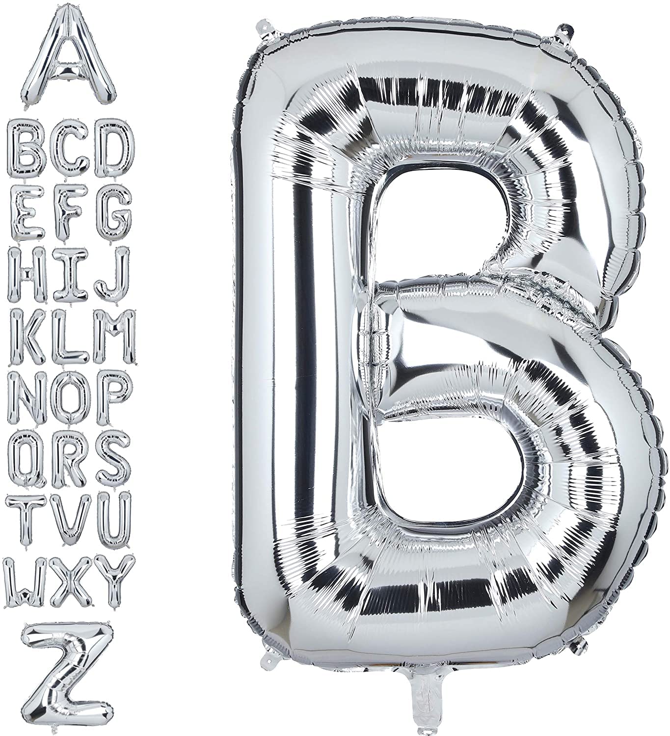 40 Inch Giant Silver Letter B Foil Helium Balloons Big Single Mylar Balloon Birthday Party Decoration Supply Baby Shower