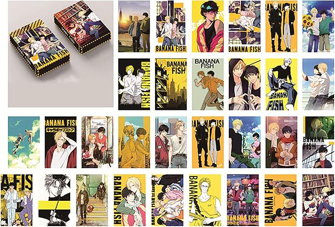 Amazon Chwsdt 香蕉鱼 Banana Fish人気アニメギフトボックスコレクションポストカードセットbanana Fish ロモカードブックマークポ 2箱入 60枚 ポストカードセット 文房具 オフィス用品 文房具 オフィス用品