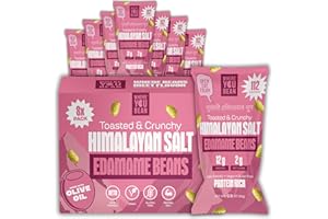 Where You Bean Edamame Beans Snack (Himalayan Salt) - Crunchy and Dry Roasted Edamame Beans - High Protein Snacks, Keto and Vegan Healthy Snacks for Adults & Low Carb Asian Snack 0.9 oz (Pack of 8)