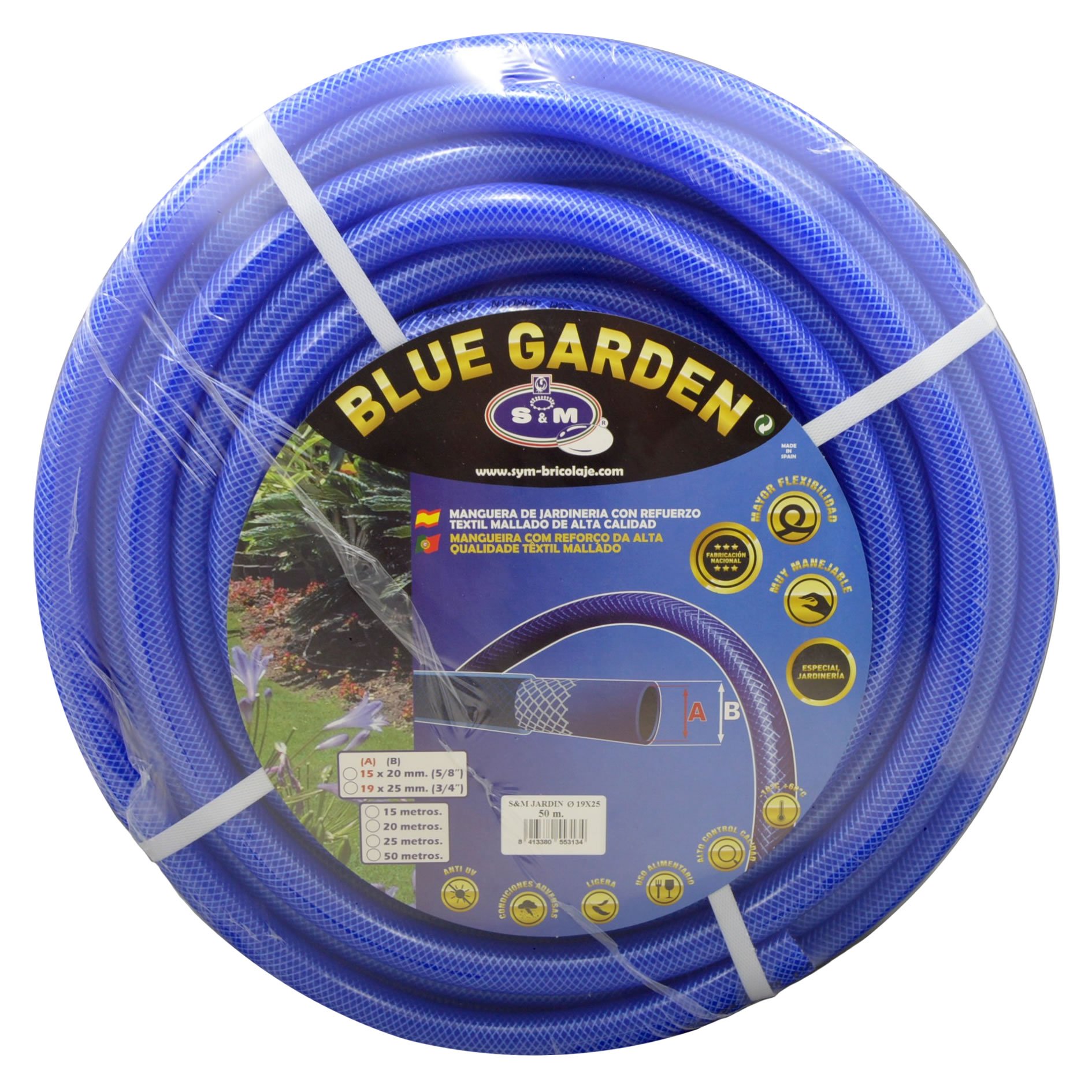 S&M 553134 - Reinforced Hose, Blue, 5000 x 50 x 20 cm