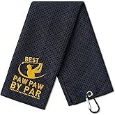 CybGene Pawpaw Golf Towel, Paw paw Golf Gifts on Father‘s Day, 15.8 x 23.6 inches Microfiber Golf Towel for Golf Bags