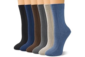 Justay Womens Crew Socks Soft Knit Boot Calf Socks Comfortable Cotton Socks for Women Gifts