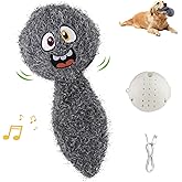 PETGEEK Interactive Dog Ball Toy, Automatic Dog Toys with Music and Recording, Rechargeable Vibrating Dogs Ball for Small/Medium/Large Sizes, Enrichment Toy for Doggy to Keep Them Busy (Brown)