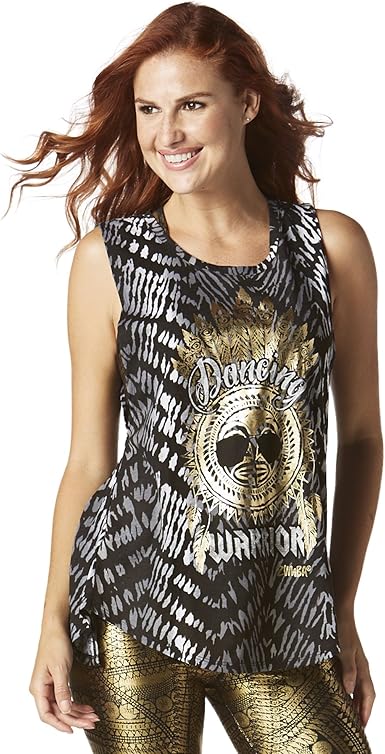 Zumba Fitness Dancing Warrior Open Back Tank Mujer Tops ...