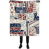Nautical Blanket, Anchor Compass Soft Lightweight Throw Blanket for Sofa Couch Bed Room 50x60 inch